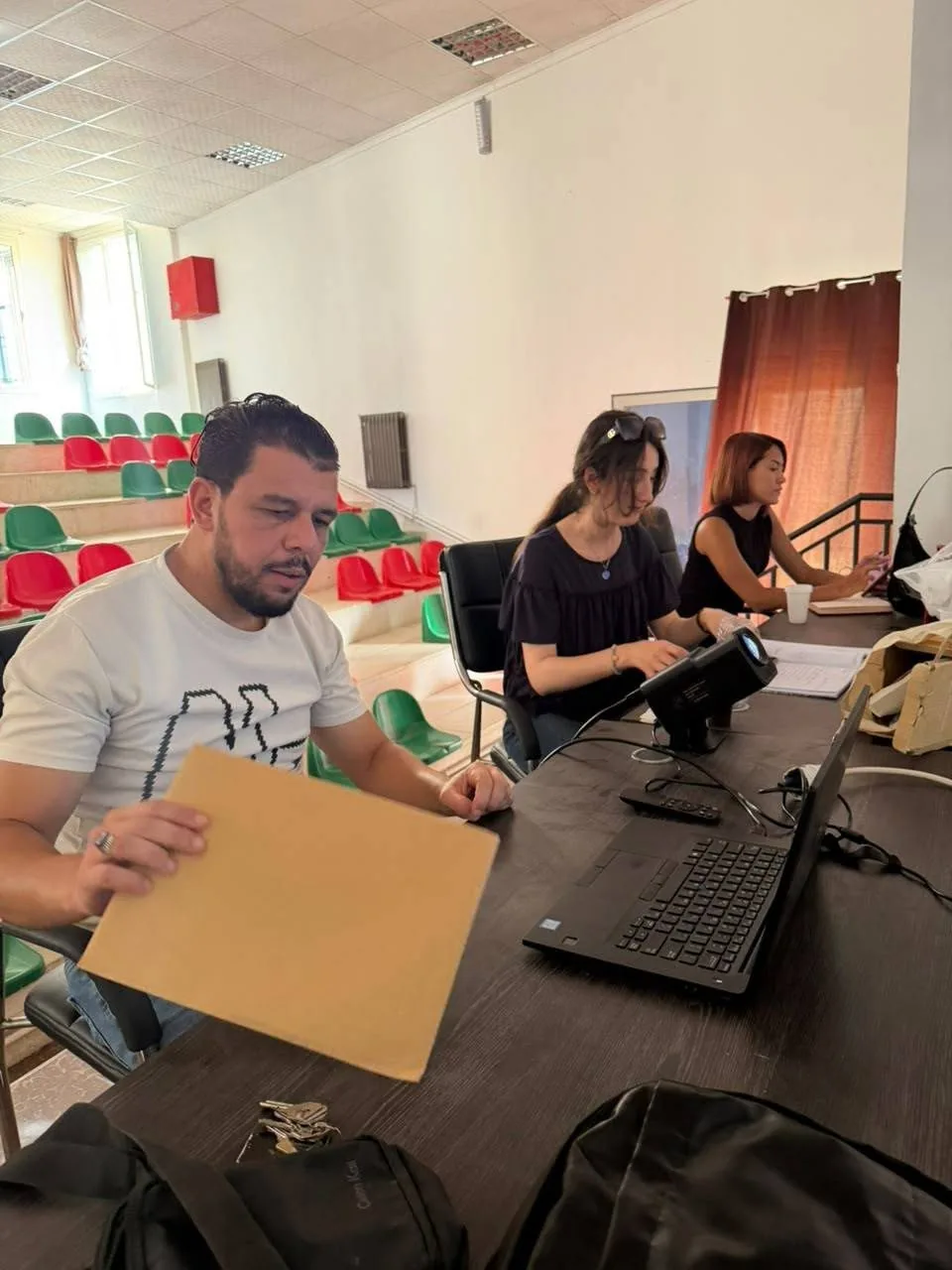 Student at workstation