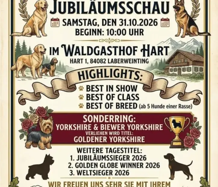 Jubiläumsshow der Hundeausstellung