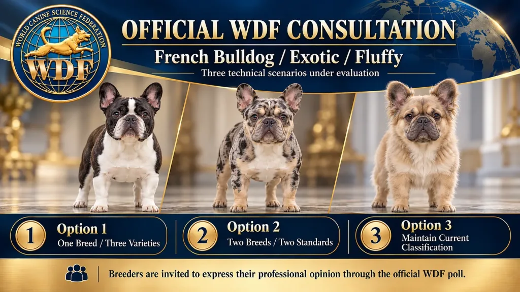French Bulldog Classic, Exotic and Fluffy / Mogway Bulldog – Official WDF Consultation on Breed Varieties and the Possible Recognition of a Separate Breed